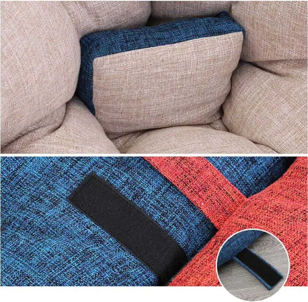 Bed Head Cushion Sofa Back Soft Bag Lazy Sofa Floor Sofa Multifunctional Foe Reading Watching TV Gathering,Red