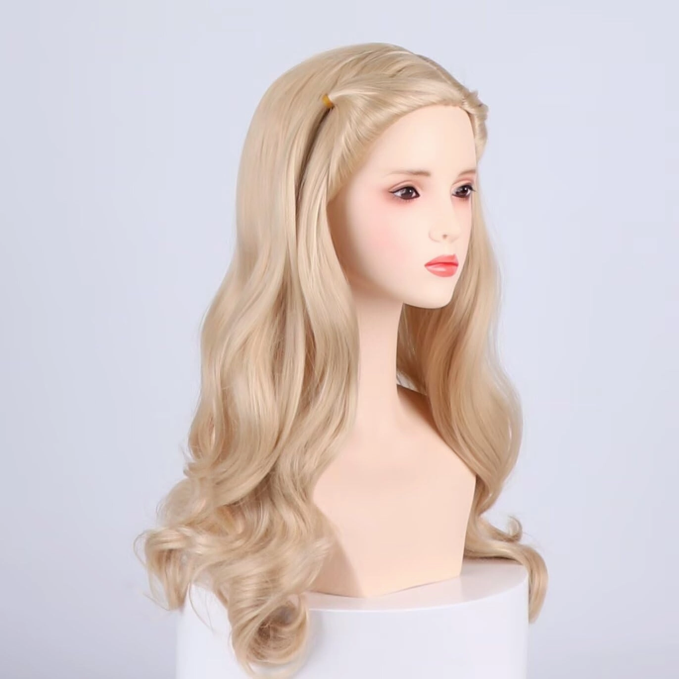 Beige Blonde Wicked Wig Long Loose Natural Wavy Good Witch Princess Wizard Cosplay Wigs for Women