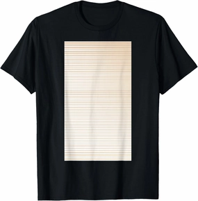 Beige Tan Horizontal Stripes Clean Minimalist T-Shirt