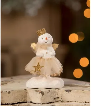 Bethany Lowe 4.5" Raggedy Pants Snowman Angel with Gold Wings Christmas Winter Figure