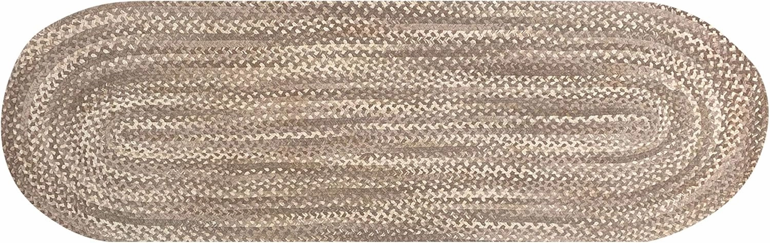Better Trends Ombre Area Rug, 24" x 72" Runner, Reversible and Durable, 100% Soft Cotton Anti-Fatigue Chenille, Braided Rug for Entryway Living Room, Kitchen - Beige