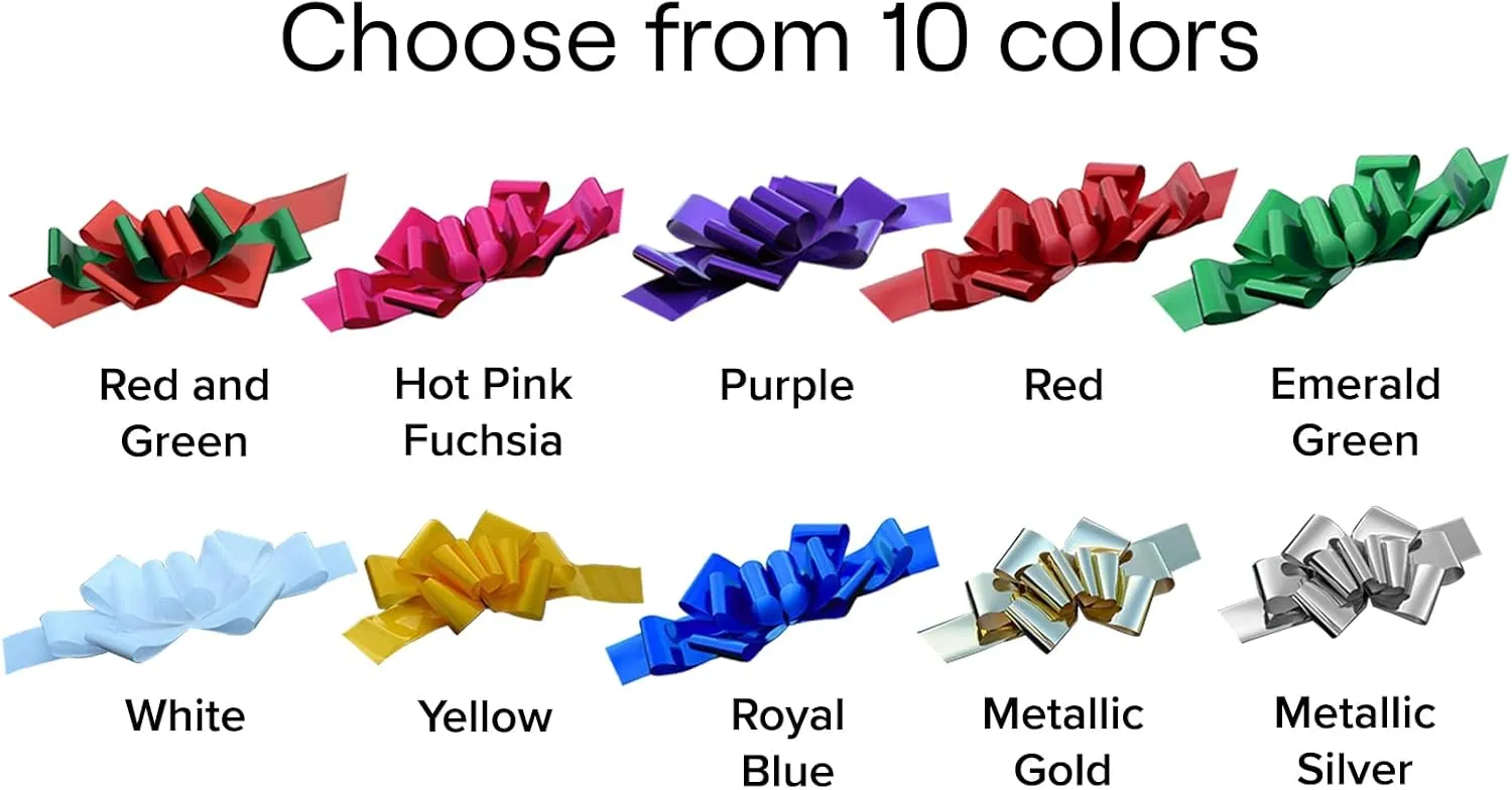 Big Metallic Gold Car Bow - 25" Wide, Large Ribbon Decoration, Fully Assembled, Mardi Gras, Birthday, Fundraiser, Party Decor, Graduation