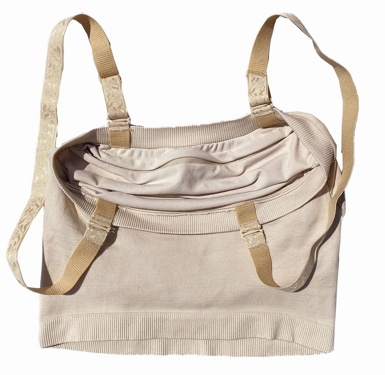 BIMEI Fake Pregnant Belly Cover Adult Belly Filler Pregnant Woman Actor Bag Accessories (Large, Beige)
