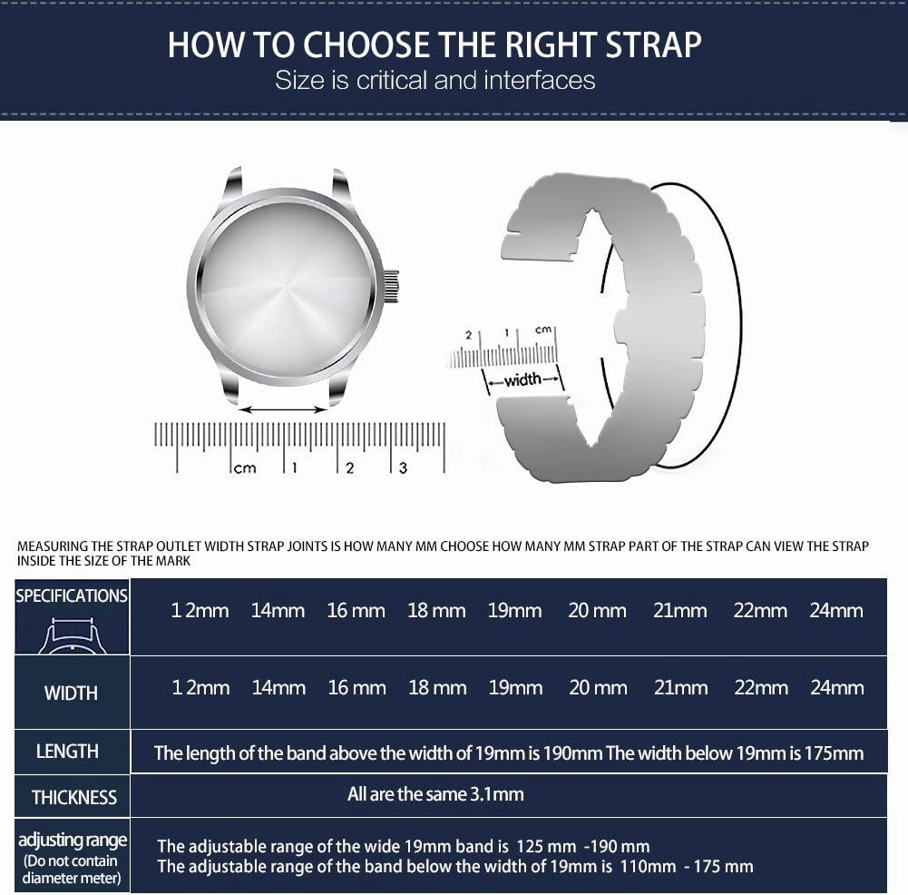 BINLUN Stainless Steel Watch Bands Quick Release 12mm-24mm Universal Metal Replacement Watch Straps SmartWatch Bracelets Links Straight & Curved Ends Men Women 6 Colors(Rose-Gold,19mm)