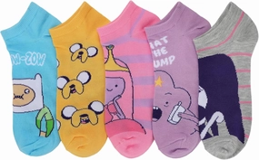 Bioworld Adventure Time Characters 5-Pair Women's Ankle Socks