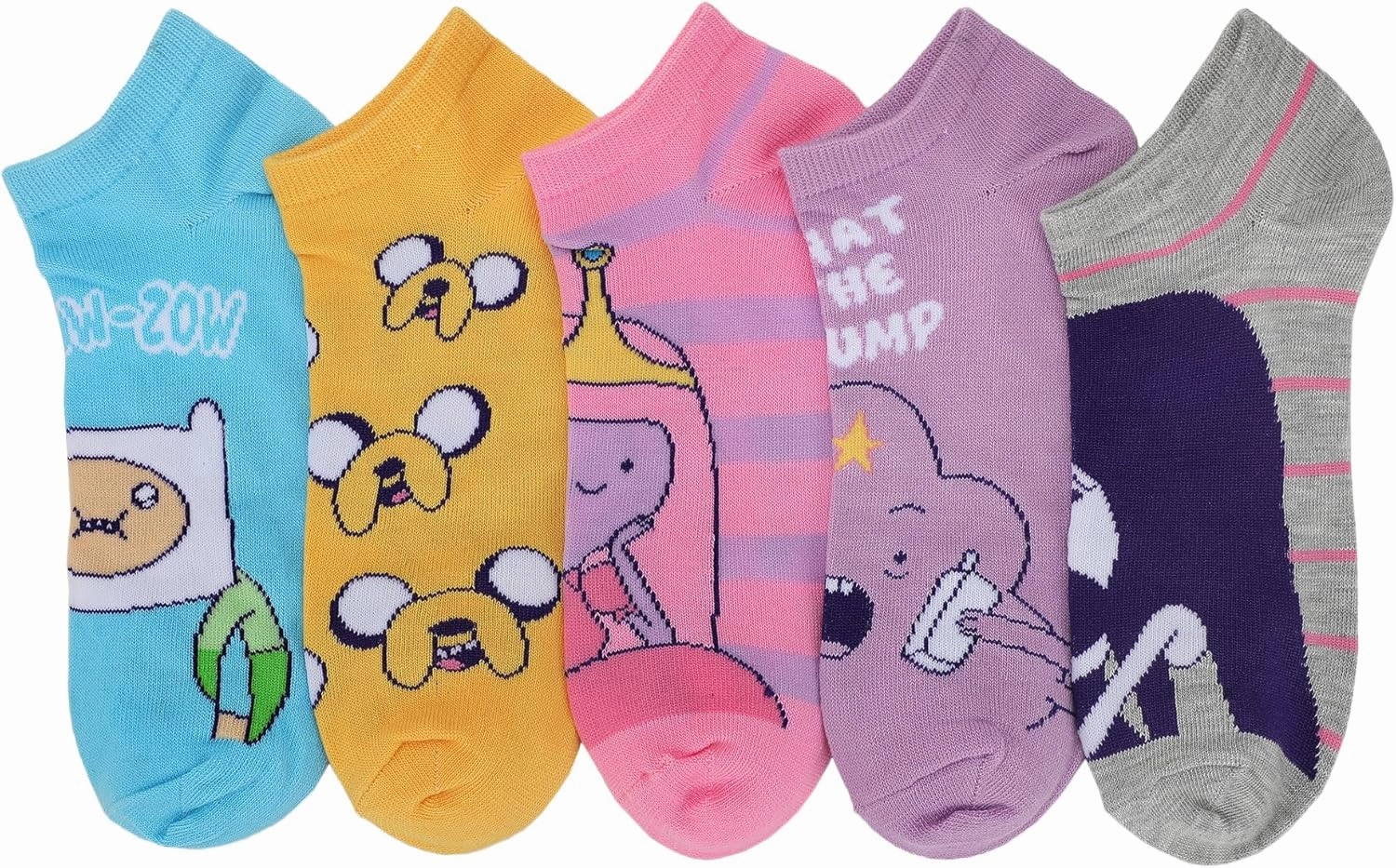 Bioworld Adventure Time Characters 5-Pair Women's Ankle Socks