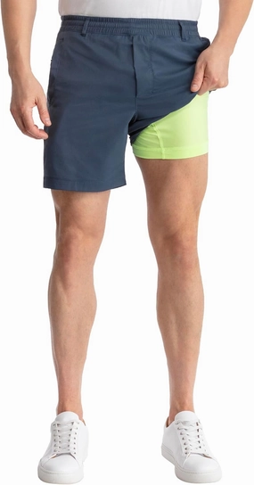birddogs Mens Khaki Shorts – Casual, Slim Fit, Stretch Shorts with Built-in Liner for Comfort – Regular Length, 7” Inseam