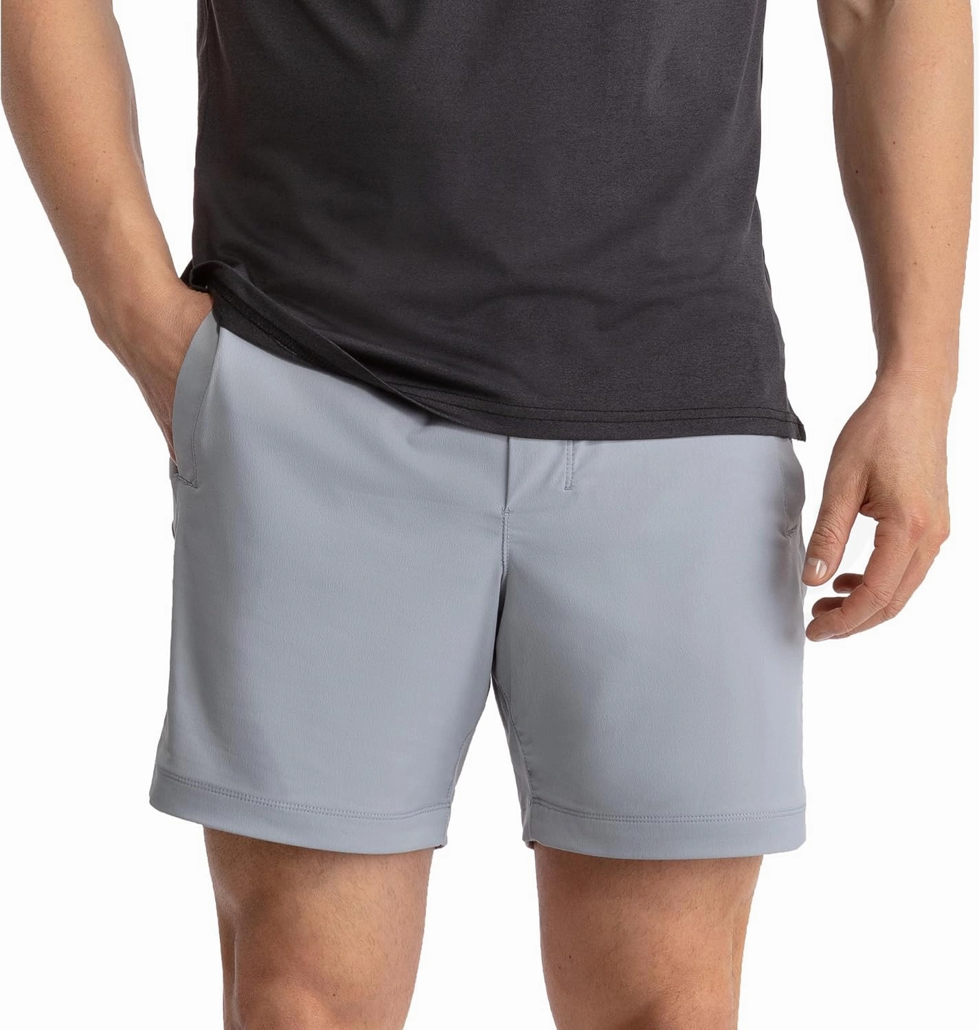 birddogs Mens Khaki Shorts – Casual, Slim Fit, Stretch Shorts with Built-in Liner for Comfort – Regular Length, 7” Inseam