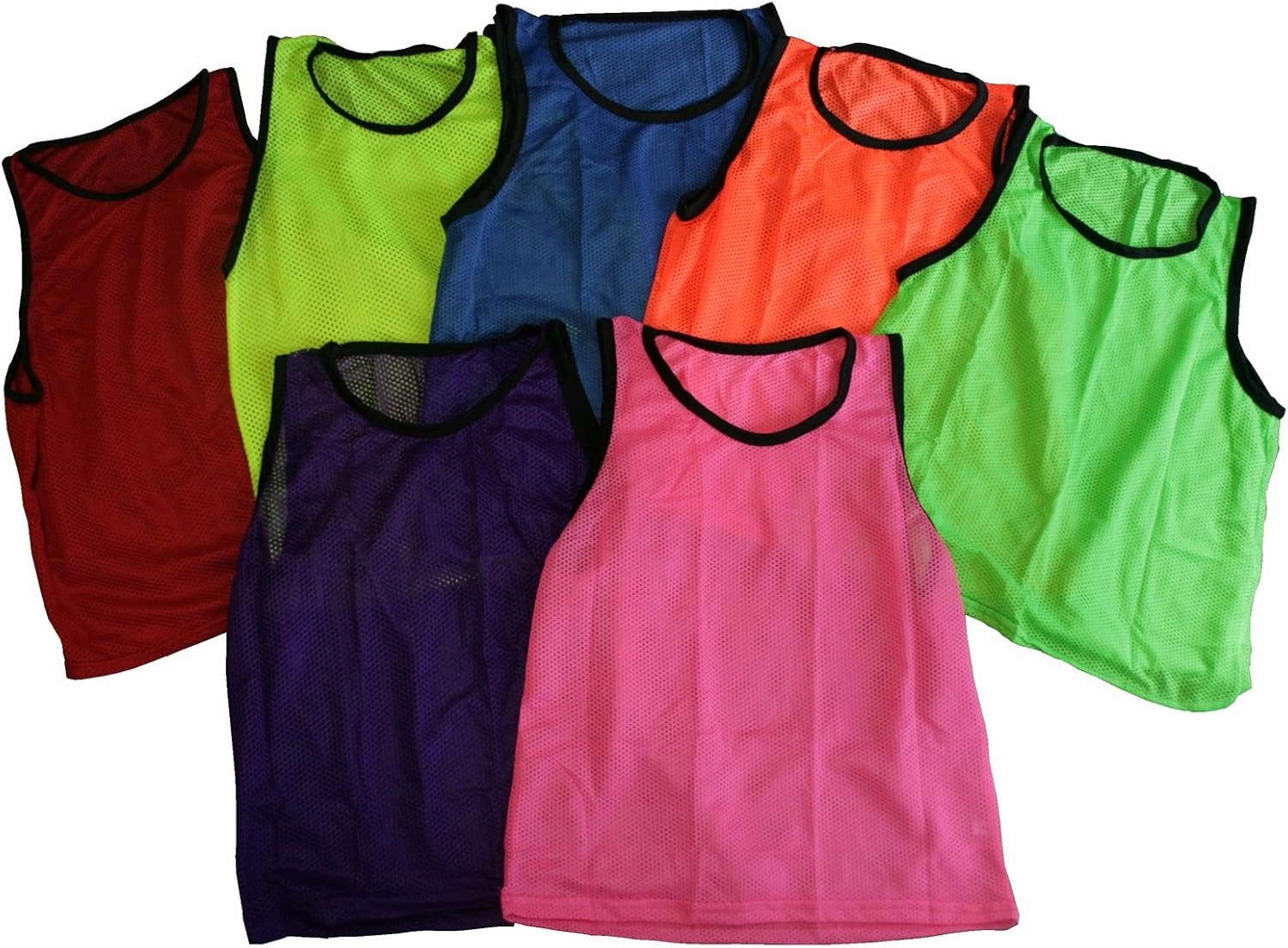 BlueDot Trading 12 Adult Men Woman Unisex Sports Pinnie Scrimmage Training Vest, Nylon Mesh – Soccer, Field Hockey, Lacrosse