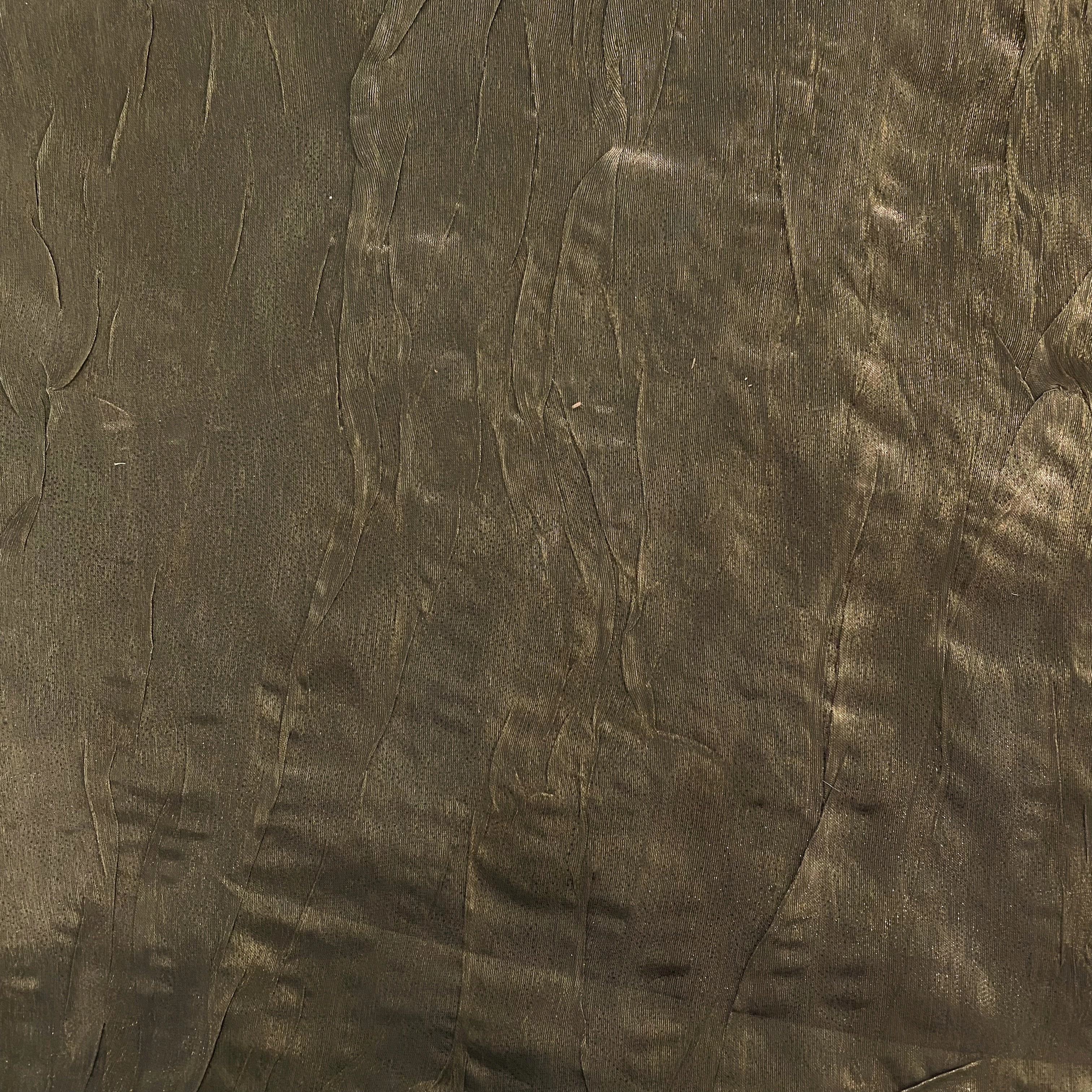 Bonded Creased Metallic Organza - Dark Antique Gold