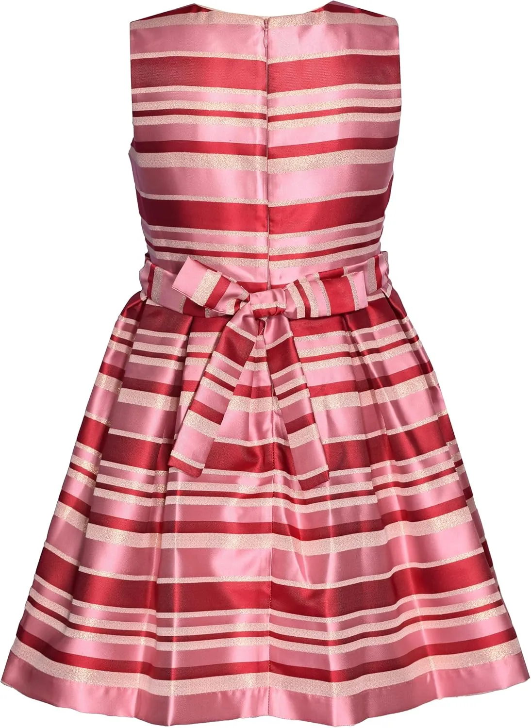Bonnie Jean Girls 4-16 Metallic Stripe Jacquard Christmas Dress