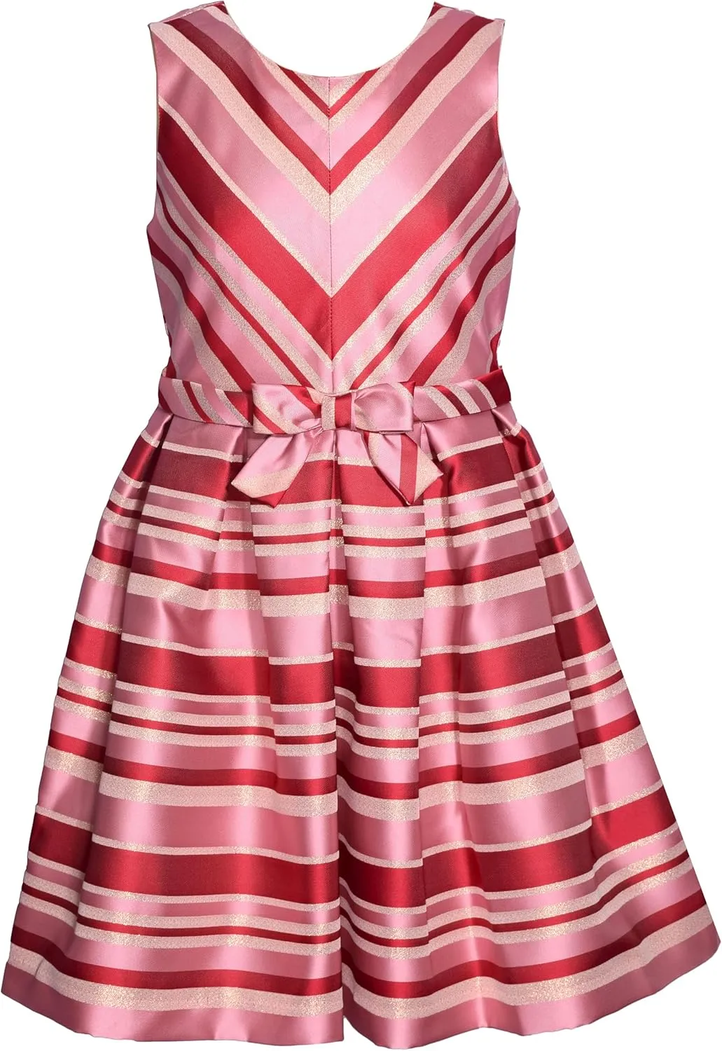 Bonnie Jean Girls 4-16 Metallic Stripe Jacquard Christmas Dress