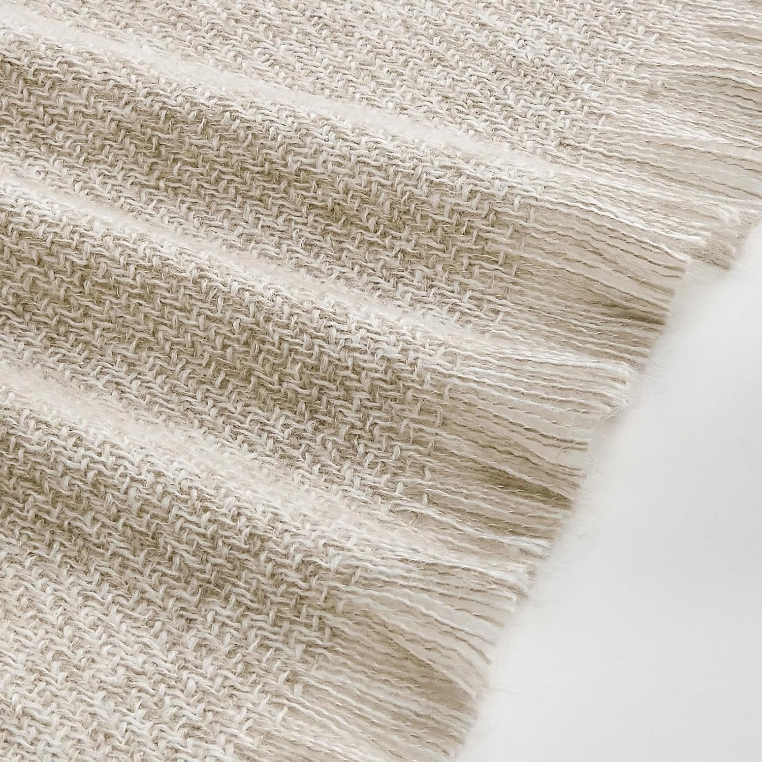 BOURINA Faux Cashmere Fringe Throw Blanket Decorative Lightweight Throw Soft Cozy for Bed or Sofa Outdoor Blanket, 50x70 Inches Beige