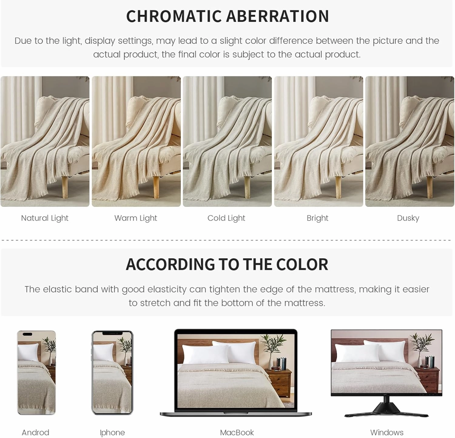 BOURINA Faux Cashmere Fringe Throw Blanket Decorative Lightweight Throw Soft Cozy for Bed or Sofa Outdoor Blanket, 50x70 Inches Beige