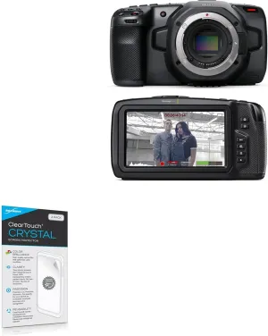 BoxWave Screen Protector Compatible with Blackmagic Pocket Cinema Camera 6K - ClearTouch Crystal (2-Pack), HD Film Skin - Shields from Scratches