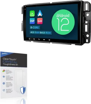 BoxWave Screen Protector Compatible with Eonon GMA12S - ClearTouch Crystal ToughShield 9H (2-Pack), Clear 9H Tough Flexible Film Screen Protector