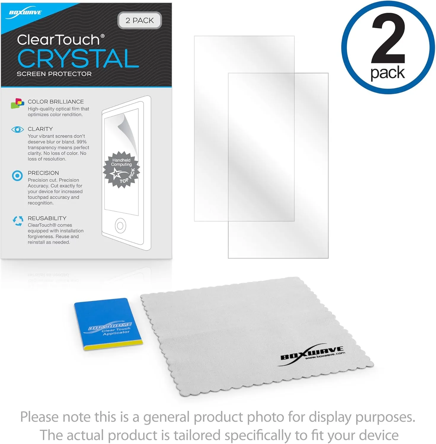 BoxWave Screen Protector Compatible with Leapfrog LeapPad Academy - ClearTouch Crystal (2-Pack), HD Film Skin - Shields from Scratches for Leapfrog LeapPad Academy