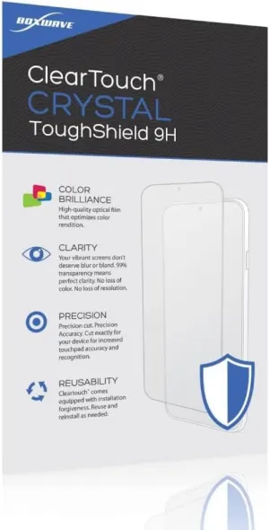 BoxWave Screen Protector Compatible With Sam4s SK-163 (21.5 in) - ClearTouch Crystal ToughShield 9H (2-Pack), Clear 9H Tough Flexible Film Screen Protector