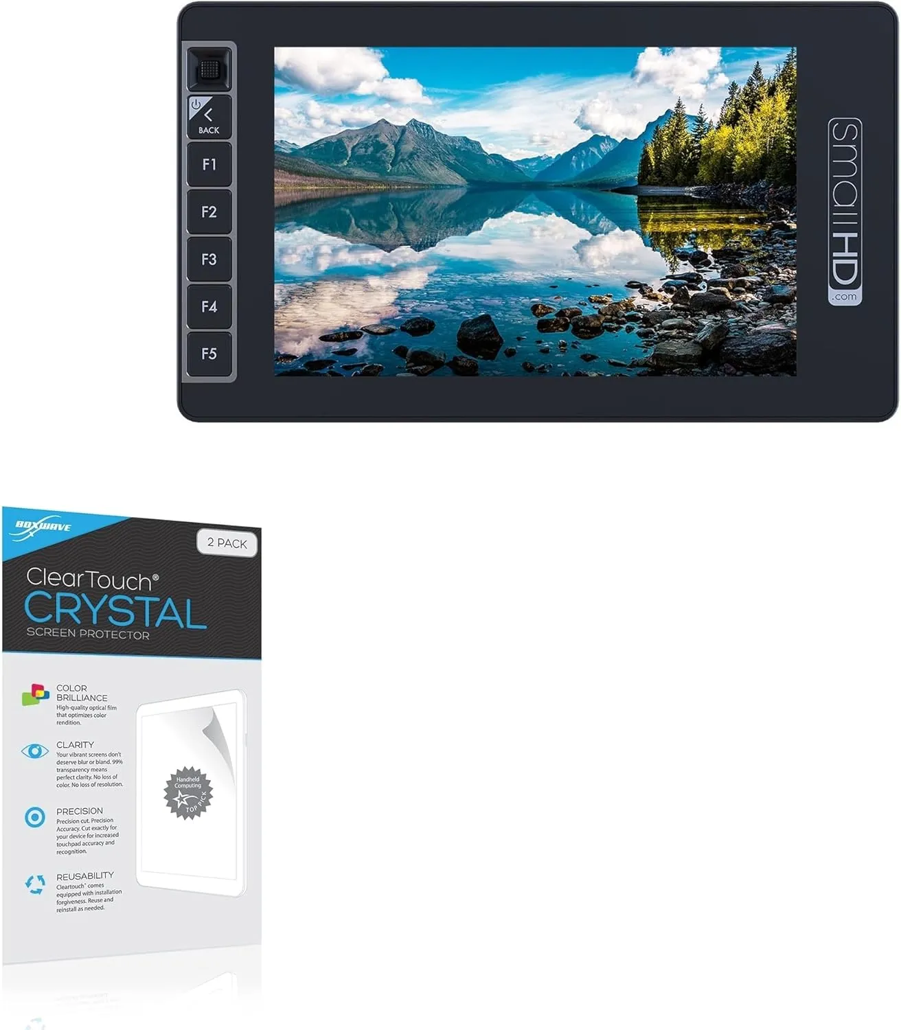 BoxWave Screen Protector Compatible with SmallHD 703 UltraBright On-Camera Monitor - ClearTouch Crystal (2-Pack), HD Film Skin - Shields from Scratches for SmallHD 703 UltraBright On-Camera Monitor