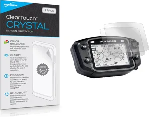 BoxWave Screen Protector Compatible with Trail Tech Voyager - ClearTouch Crystal (2-Pack), HD Film Skin - Shields from Scratches