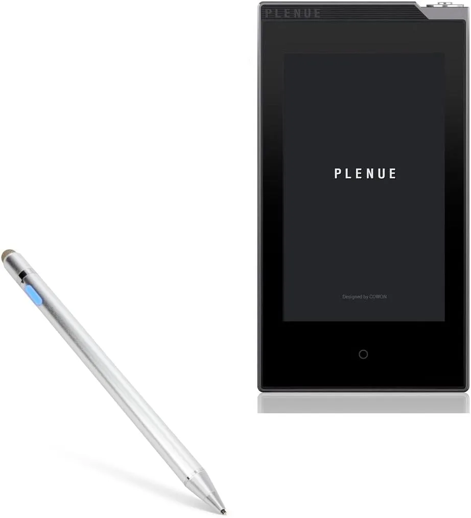 BoxWave Stylus Pen Compatible with Cowon Plenue J - AccuPoint Active Stylus, Electronic Stylus with Ultra Fine Tip - Metallic Silver