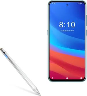 BoxWave Stylus Pen Compatible with Elephone A7H - AccuPoint Active Stylus, Electronic Stylus with Ultra Fine Tip - Metallic Silver