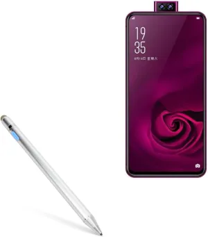 BoxWave Stylus Pen Compatible with Elephone U2 - AccuPoint Active Stylus, Electronic Stylus with Ultra Fine Tip - Metallic Silver