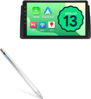 BoxWave Stylus Pen Compatible with Eonon E46A13 Car Stereo (9 in) - AccuPoint Active Stylus, Electronic Stylus with Ultra Fine Tip - Metallic Silver