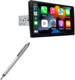 BoxWave Stylus Pen Compatible with Eonon MIN SE Plus - DualTip Capacitive Stylus, Fiber Tip Disc Tip Capacitive Stylus Pen - Metallic Silver