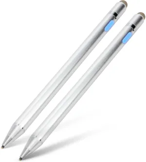 BoxWave Stylus Pen Compatible with Eonon Q67PRO - AccuPoint Active Stylus (2-Pack), Electronic Stylus with Ultra Fine Tip - Metallic Silver