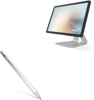 BoxWave Stylus Pen Compatible with Microtouch DT-156P-A1 (15.6 in) - AccuPoint Active Stylus, Electronic Stylus with Ultra Fine Tip - Metallic Silver