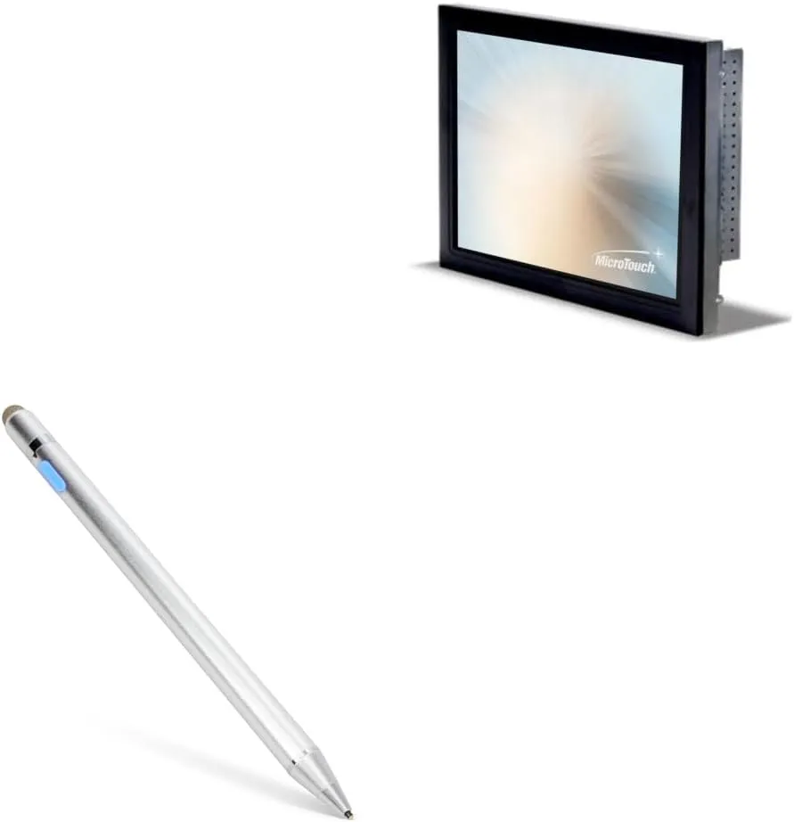BoxWave Stylus Pen Compatible with Microtouch OF-150S-B1(B2) (15 in) - AccuPoint Active Stylus, Electronic Stylus with Ultra Fine Tip - Metallic Silver