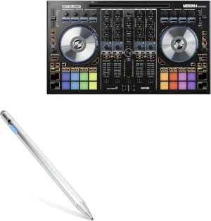 BoxWave Stylus Pen Compatible with Reloop DJ Controller - AccuPoint Active Stylus, Electronic Stylus with Ultra Fine Tip - Metallic Silver