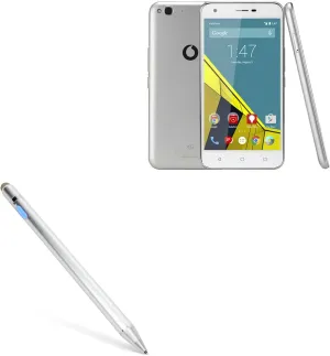 BoxWave Stylus Pen Compatible with Vodafone Smart Ultra 6 - AccuPoint Active Stylus, Electronic Stylus with Ultra Fine Tip - Metallic Silver