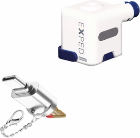 BoxWave Adapter Compatible with Exped Widget Pump - Micro SD Card miniReader, USB Type-C OTG Reader USB3.0 Adapter Keychain - Metallic Silver