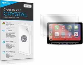 BoxWave Screen Protector Compatible with Alpine ILX-F511 - ClearTouch Crystal (2-Pack), HD Film Skin - Shields from Scratches
