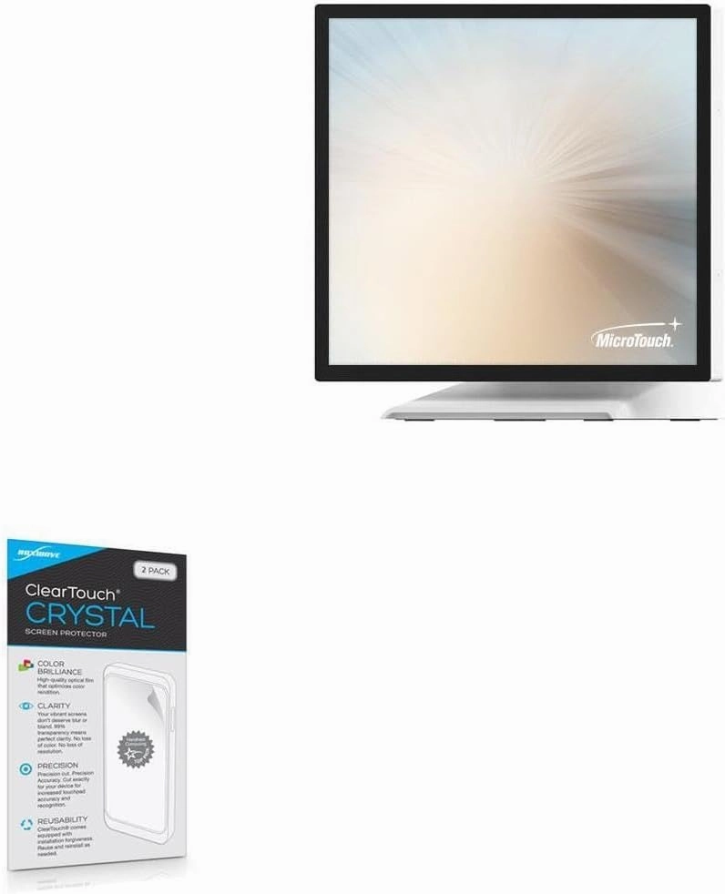 BoxWave Screen Protector Compatible with Microtouch DT-190P-M1 (19 in) - ClearTouch Crystal (2-Pack), HD Film Skin - Shields from Scratches