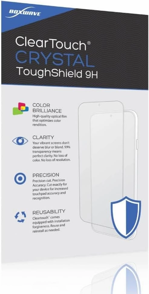 BoxWave Screen Protector Compatible with Microtouch M1-156IC (15.6 in) - ClearTouch Crystal ToughShield 9H (2-Pack), Clear 9H Tough Flexible Film Screen Protector