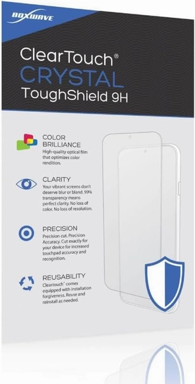 BoxWave Screen Protector Compatible with Microtouch M1-156IC (15.6 in) - ClearTouch Crystal ToughShield 9H (2-Pack), Clear 9H Tough Flexible Film Screen Protector