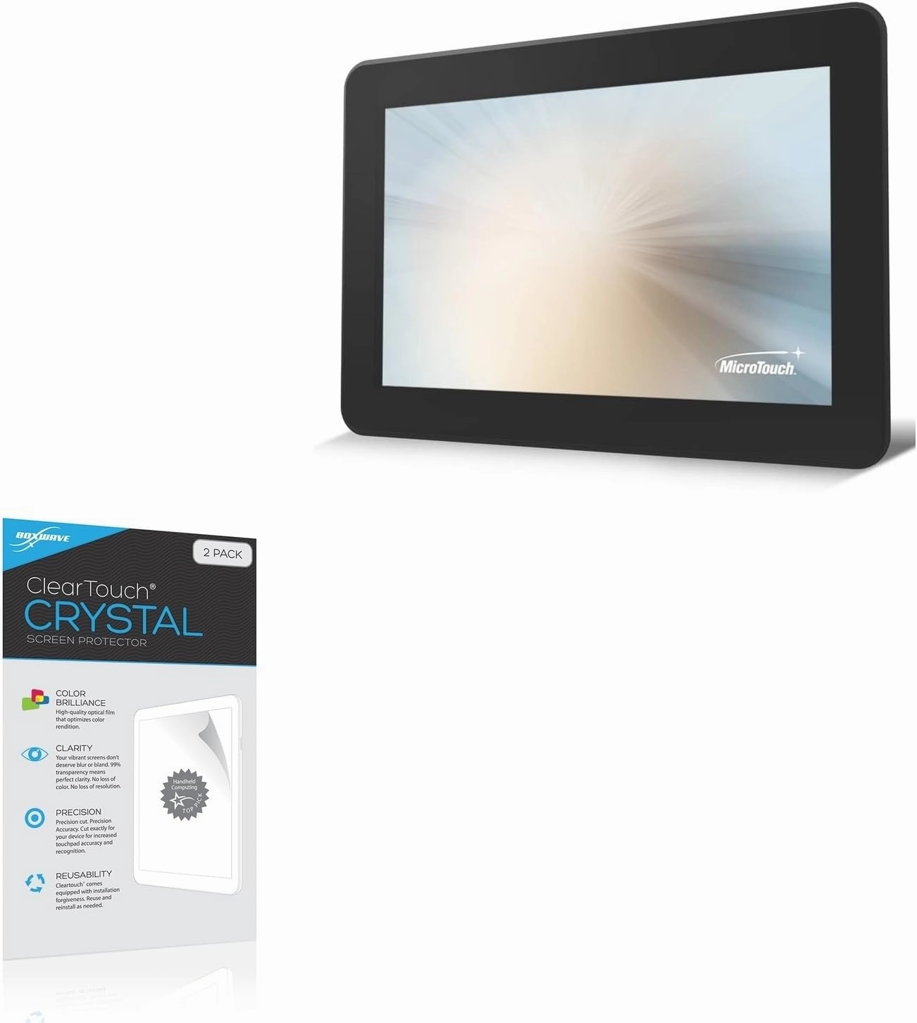 BoxWave Screen Protector Compatible with Microtouch OF-100P-A1 (10.1 in) - ClearTouch Crystal (2-Pack), HD Film Skin - Shields from Scratches