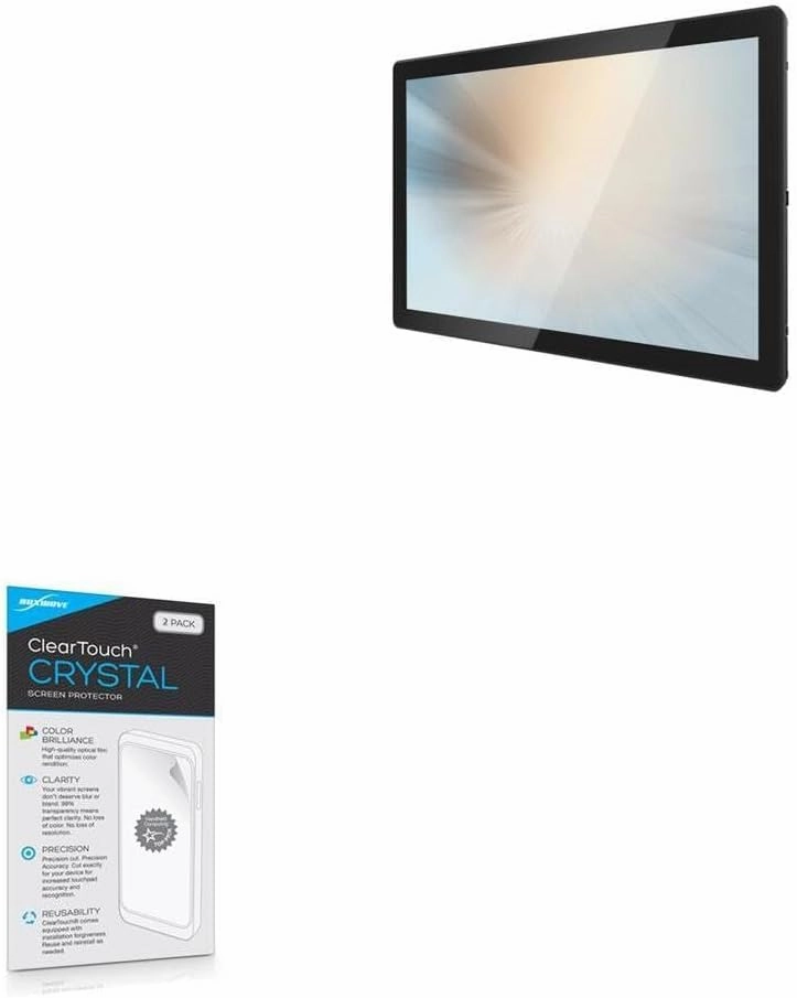 BoxWave Screen Protector Compatible with Microtouch OF-195P-A1 (19.5 in) - ClearTouch Crystal (2-Pack), HD Film Skin - Shields from Scratches