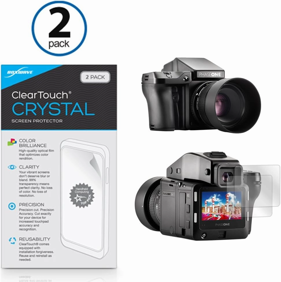 BoxWave Screen Protector Compatible with Phase One XF IQ3 - ClearTouch Crystal (2-Pack), HD Film Skin - Shields from Scratches for Phase One XF IQ3, Phase One XF IQ3, IQ2, IQ1