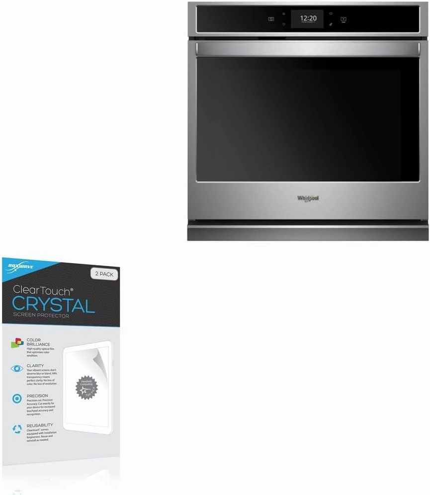 BoxWave Screen Protector Compatible with Whirlpool Built-in Single Electric Convection Wall Oven (30 in - WOS72EC0HS) - ClearTouch Crystal (2-Pack), HD Film Skin - Shields from Scratches
