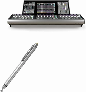 BoxWave Stylus Pen Compatible with Solid State Logic L650 - DualTip Capacitive Stylus, Fiber Tip Disc Tip Capacitive Stylus Pen - Metallic Silver