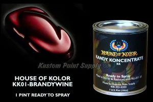Brandywine Kandy KK01 House of Kolor 1 Pint Can Ready To Spray, Silver Metalic