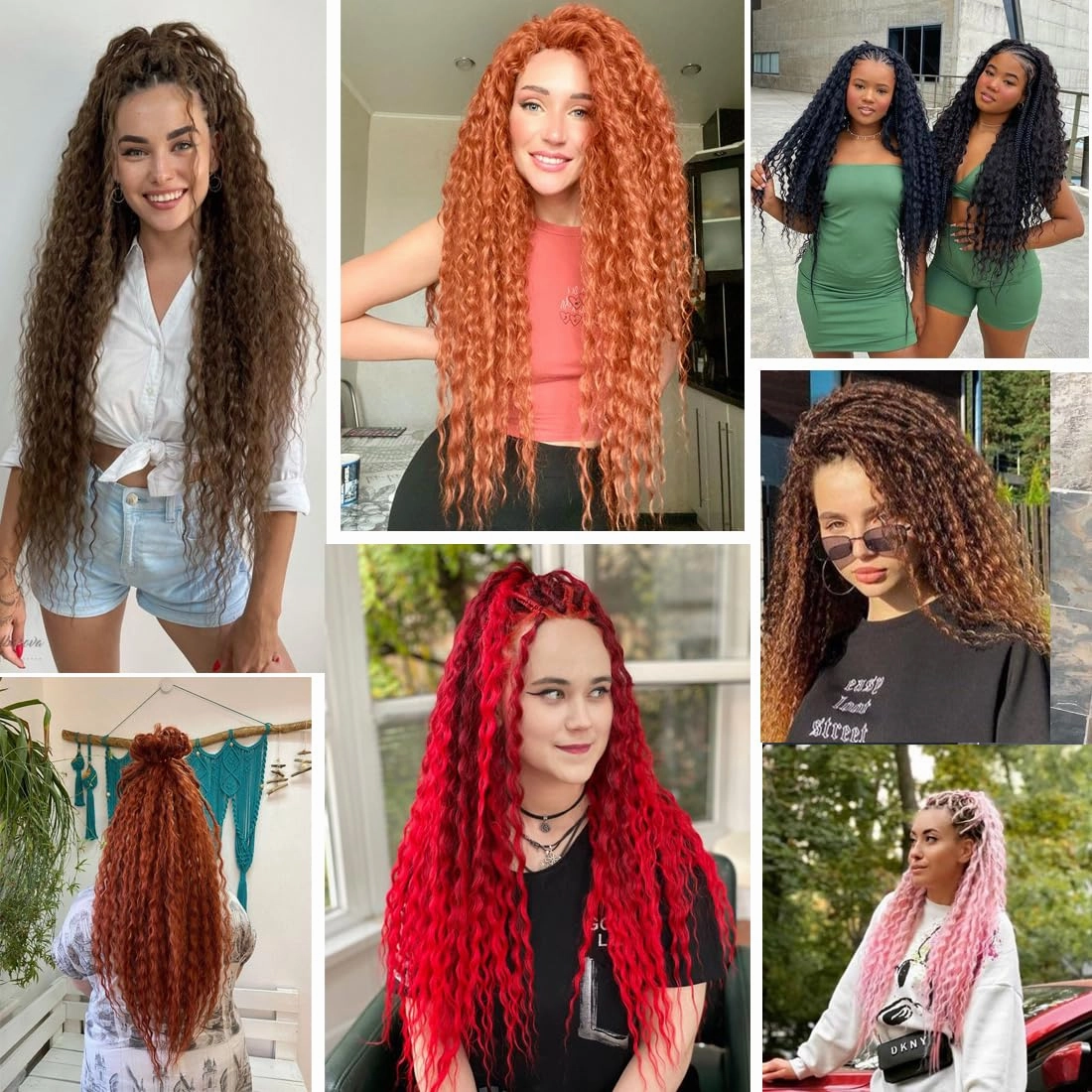 Brazilian Curly Braids Crochet Twist Hair 30inches 3Packs Afro Kinky Curly Braiding Hair Extensions Deep Curly Crochet Hair Synthetic Water Wave Braid Hair(30Inch,30#)