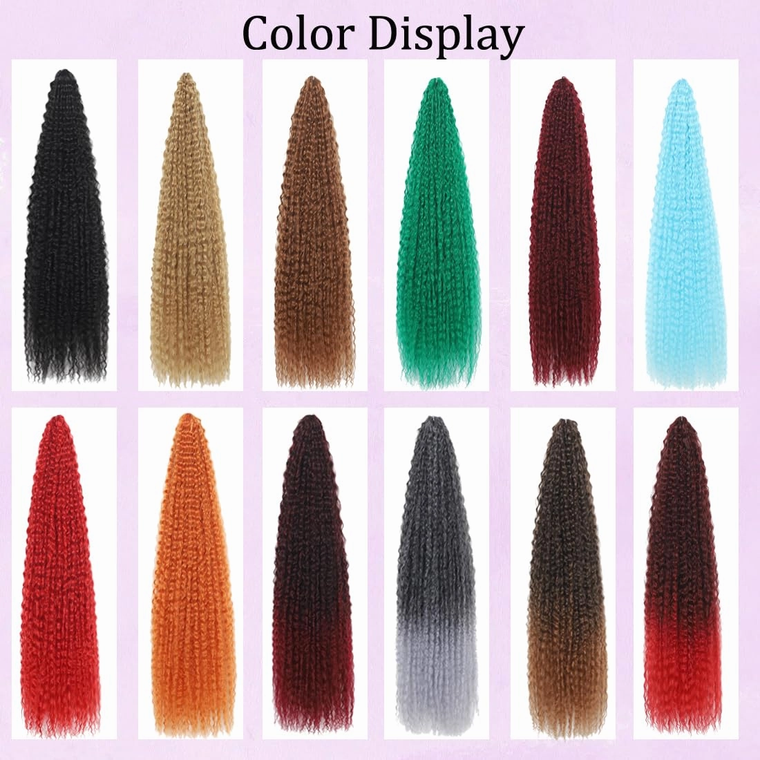 Brazilian Curly Braids Crochet Twist Hair 30inches 3Packs Afro Kinky Curly Braiding Hair Extensions Deep Curly Crochet Hair Synthetic Water Wave Braid Hair(30Inch,30#)