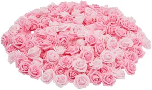 Bright Creations Mixed Pink Roses Artificial Flowers for Decoration, Stemless Fake Foam Rose Heads for Bridal Shower, Wedding (2 Inches) - Pack of 200