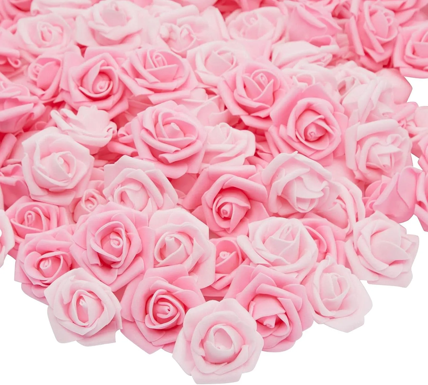 Bright Creations Mixed Pink Roses Artificial Flowers for Decoration, Stemless Fake Foam Rose Heads for Bridal Shower, Wedding (2 Inches) - Pack of 200