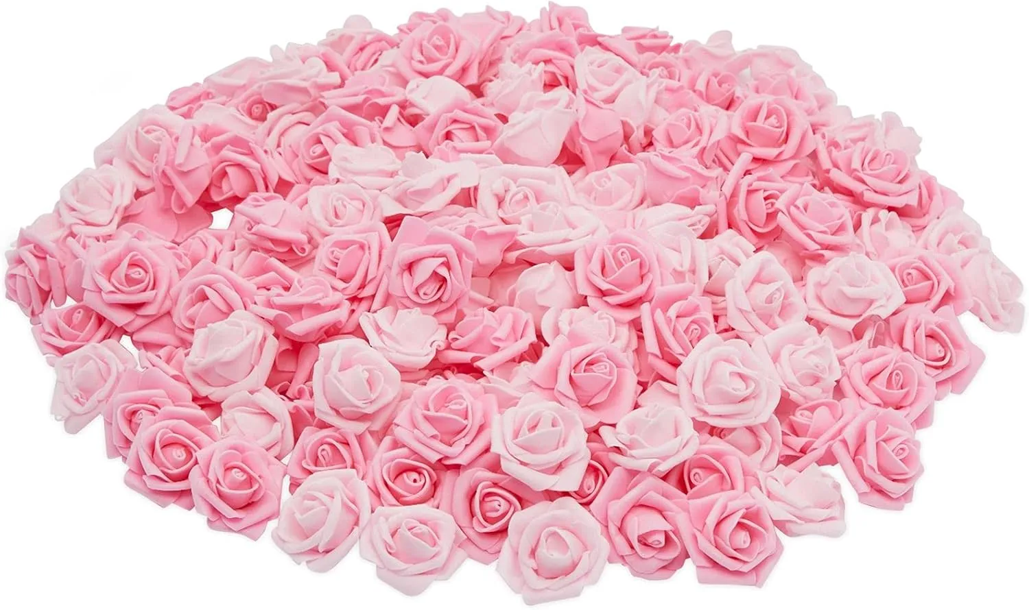 Bright Creations Mixed Pink Roses Artificial Flowers for Decoration, Stemless Fake Foam Rose Heads for Bridal Shower, Wedding (2 Inches) - Pack of 200